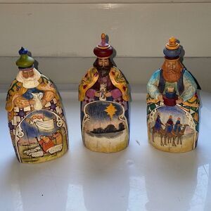Vtg 2003 Jim Shore Let Every Heart Prepare Him Room Wisemen Three Figurines